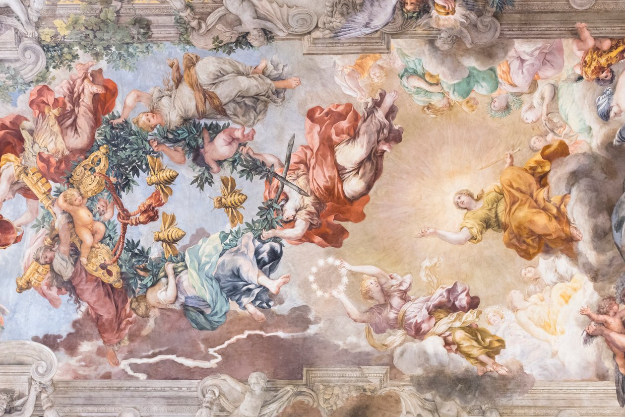 Triumf božské prozřetelnosti, detail od Pietro da (1596 1669) Cortona
