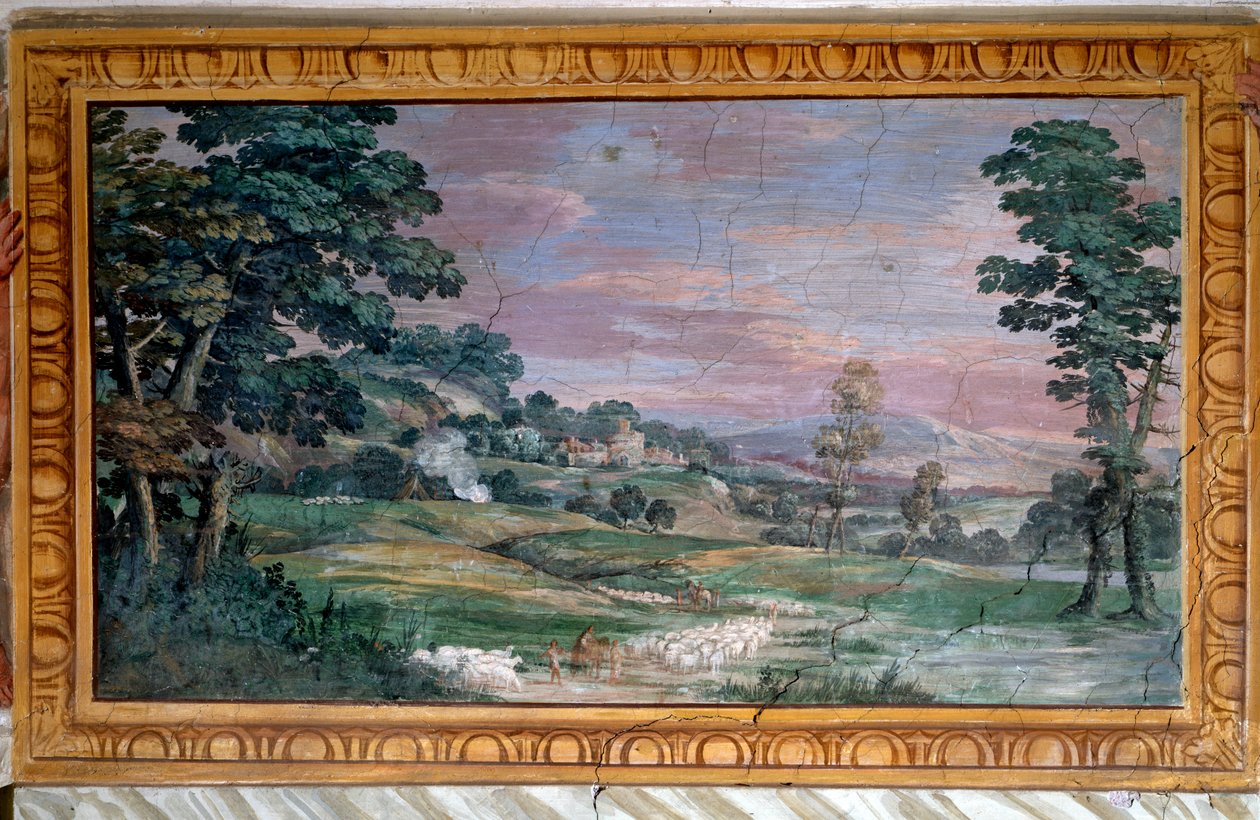 Krajina - olej na plátně od Pietro da Cortona