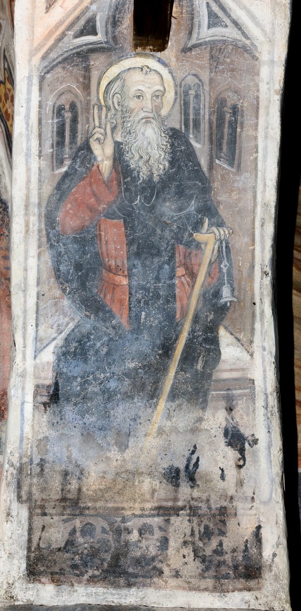 Svatý Antonín Opat, doktor církve od Pietro da (15th century) Saluzzo