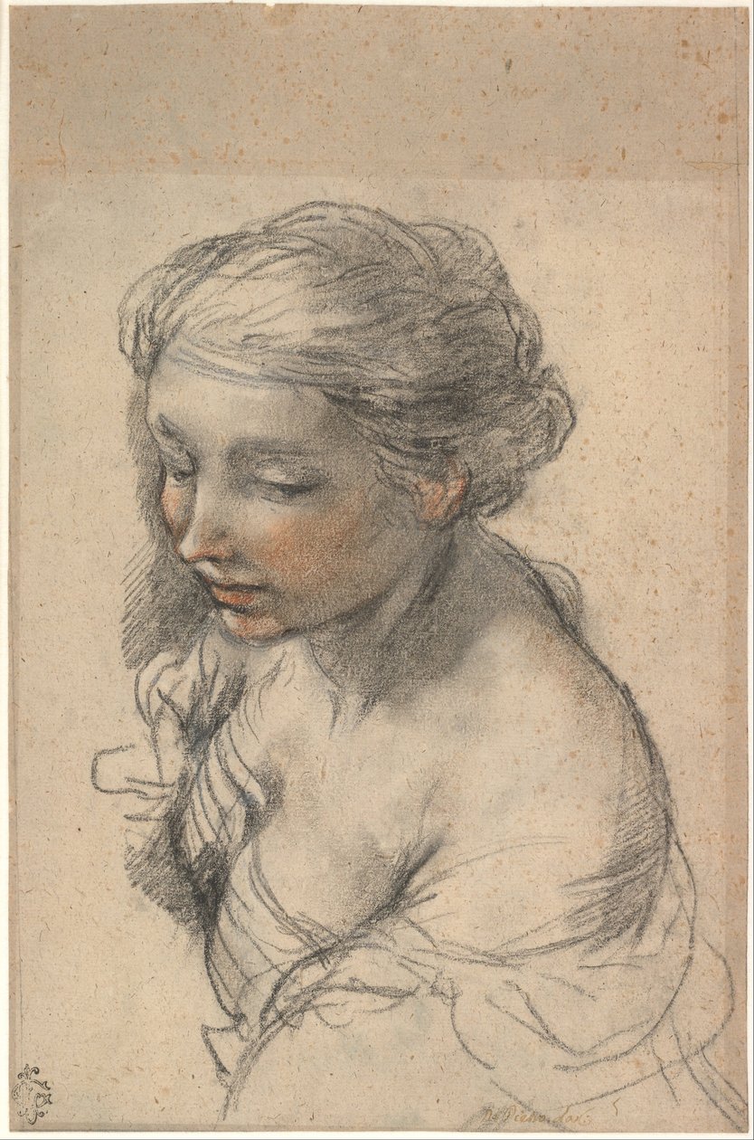 Busta mladé ženy otočená doleva, 1637 od Pietro da Cortona