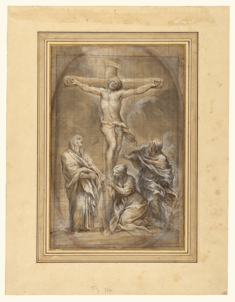 Kristus na kříži s Pannou Marií, Marií Magdalenou a svatým Janem od Pietro da Cortona