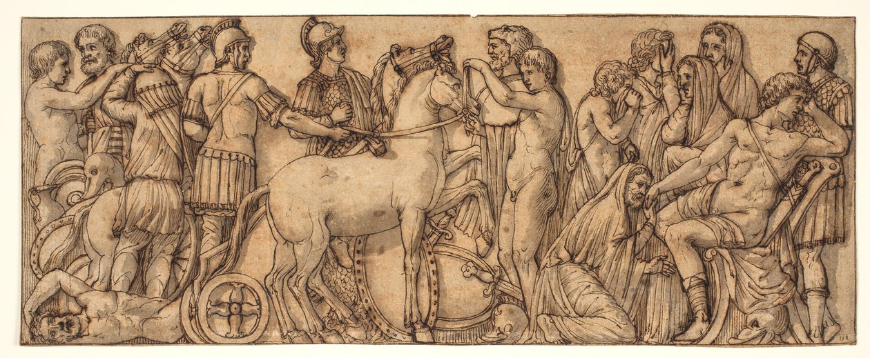 Vlys z římského sarkofágu (?) od Pietro da Cortona