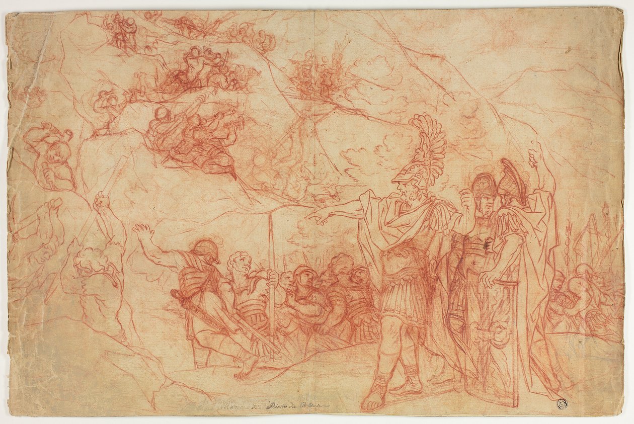Římský velitel nařizuje útok od Pietro da Cortona