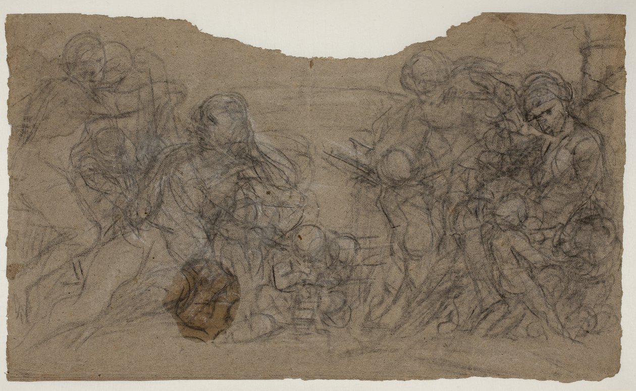Náčrty pro skupiny postav od Pietro da Cortona