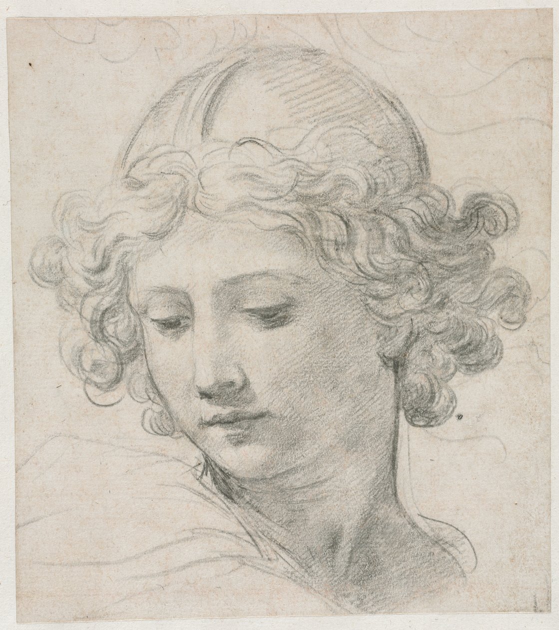 Studie pro hlavu svatého Michala od Pietro da Cortona