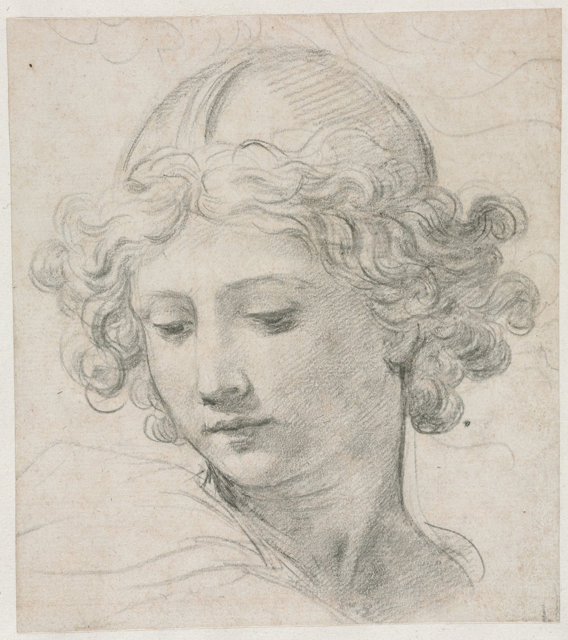 Studie pro hlavu svatého Michala, 1633. od Pietro da Cortona