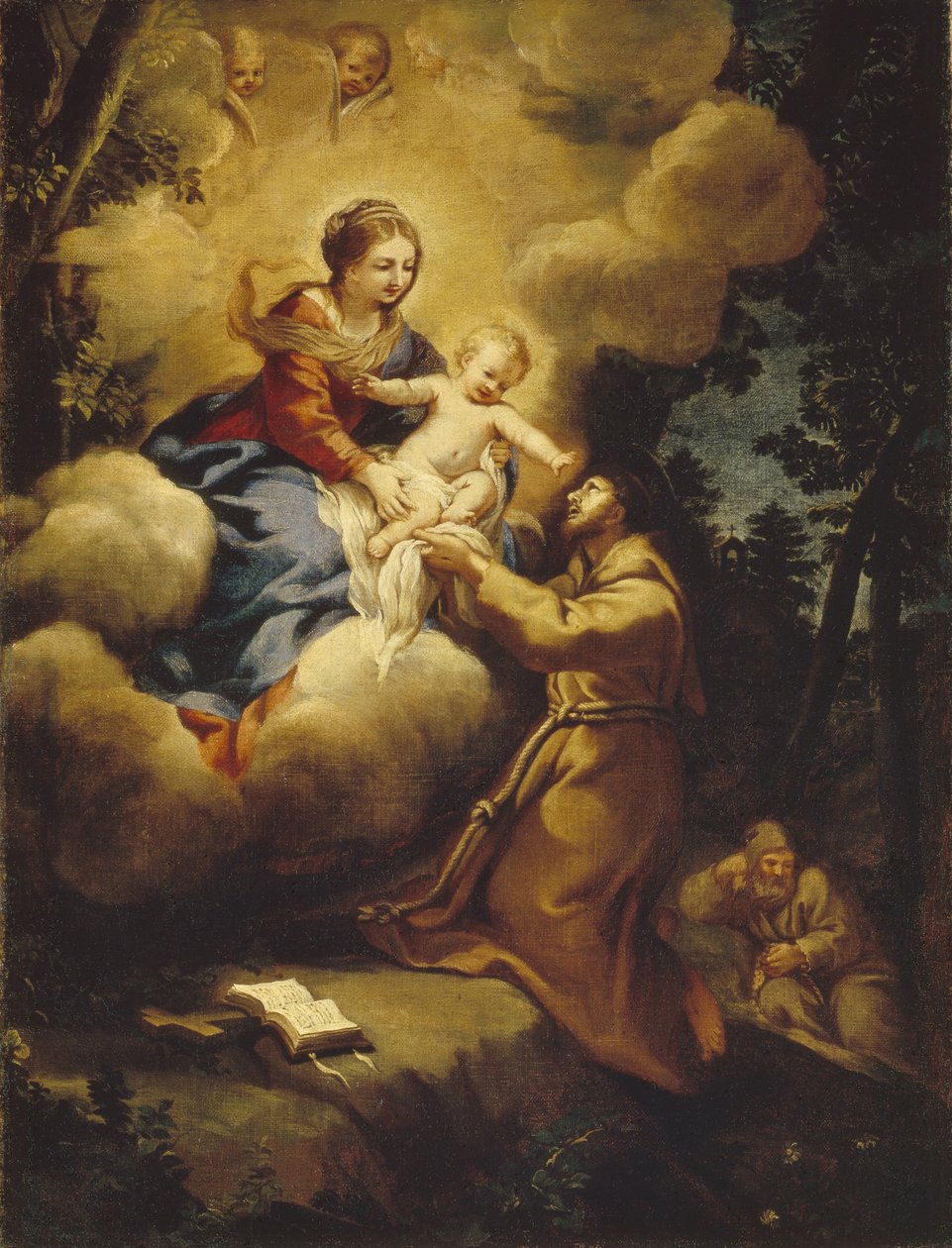 Vize svatého Františka, 1640 od Pietro da Cortona