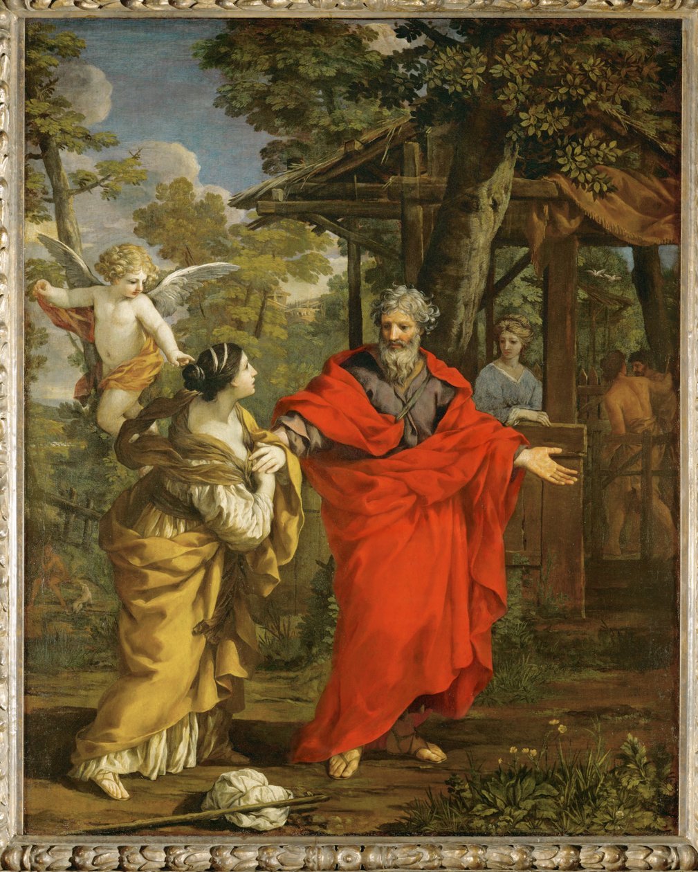 Návrat Hagar (malba na plátně) od Pietro da & Ferri Ciro (1634-89) Cortona