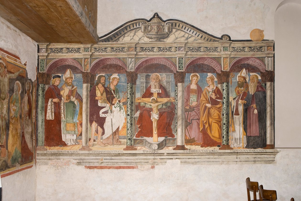 Kostel Saint Pietro and Paolo, Valvasone, Friuli, Itálie (freska) od Pietro da Vicenza