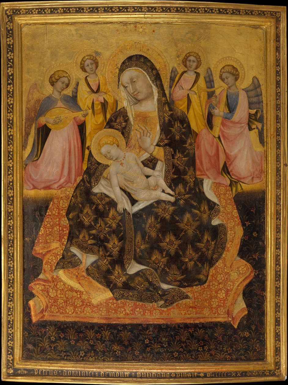 Madona a dítě s anděly, 1420. od Pietro di Domenico da Montepulciano