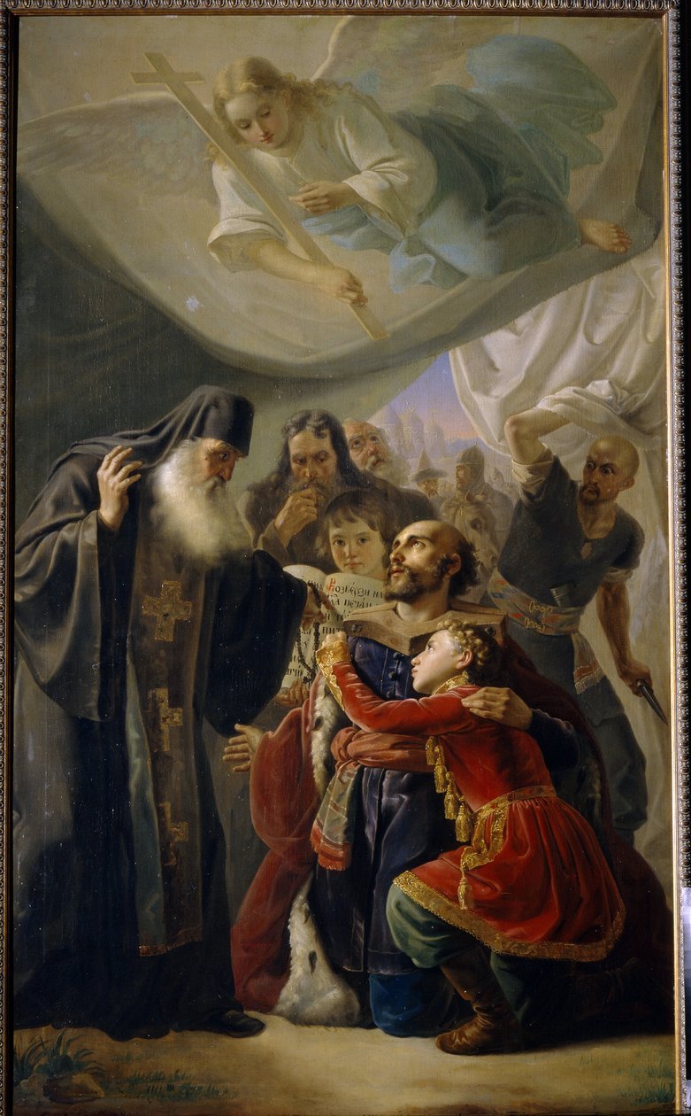Rozloučení s velkoknížetem Michaelem z Tveru (Michael III. svatý od Pimen Nikitich Orlov