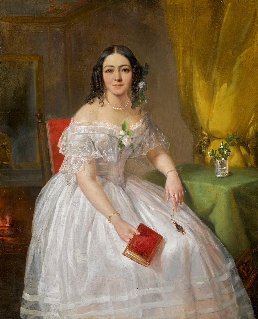 Portrét Sofie Nikolaevna Karamzina 1802-1856, 1840. od Pimen Nikitich Orlov