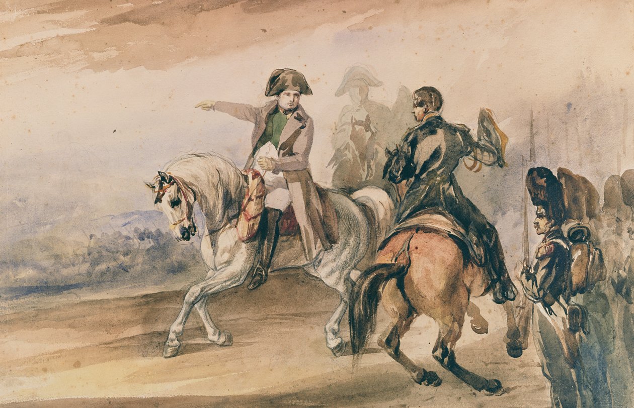 Napoleon přezkoumává svá vojska, 1834 od Piotr Michalowski