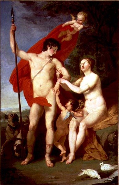 Venuše a Adonis od Piotr Ivanovich Sokolov