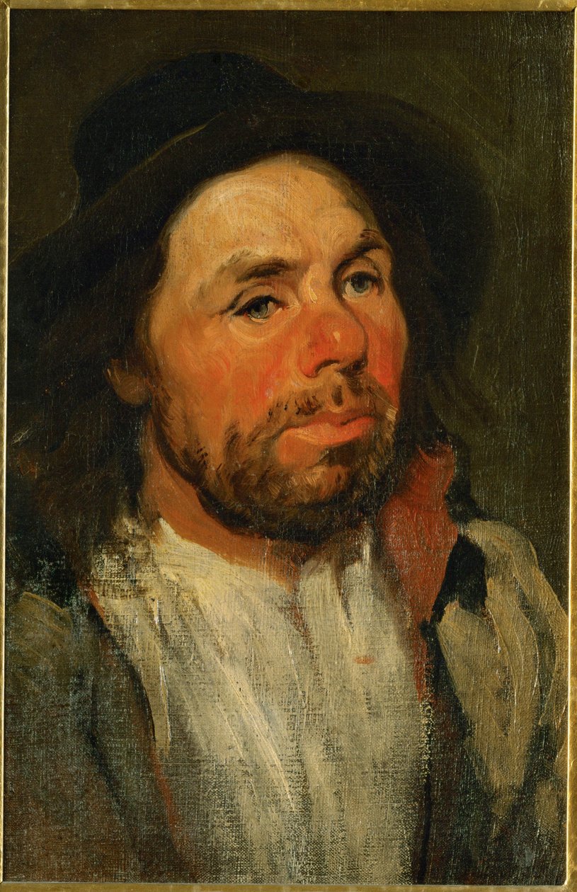 Farmář s kloboukem (olej na plátně) od Piotr Michalowski