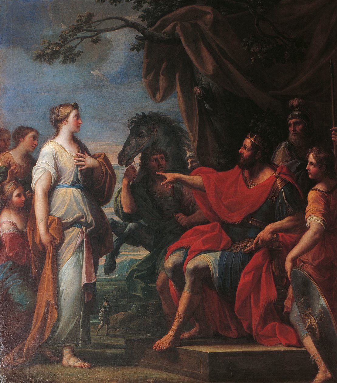 Clelia before Porsena, Placido Costanzi (1702-1759), olej na plátně od Placido Costanzi