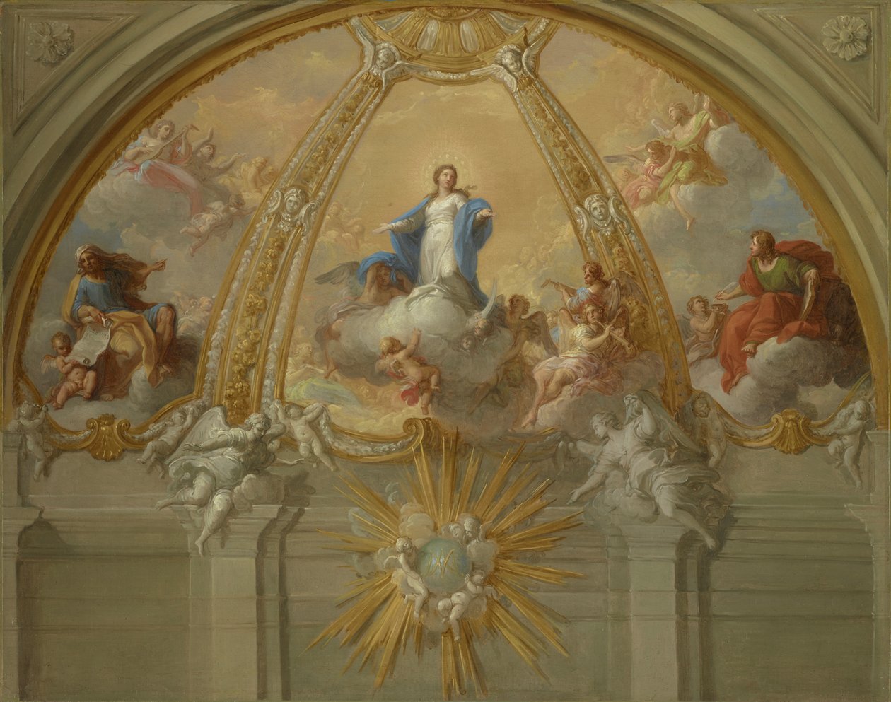 Neposkvrněné početí, kolem roku 1730 od Placido Costanzi
