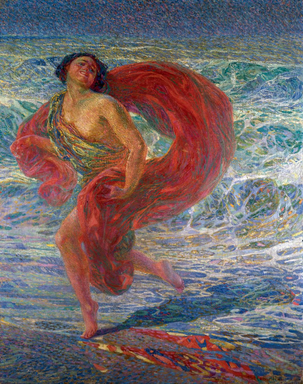 Isadora Duncanová. Gioia tirrena, 1914. od Plinio Nomellini