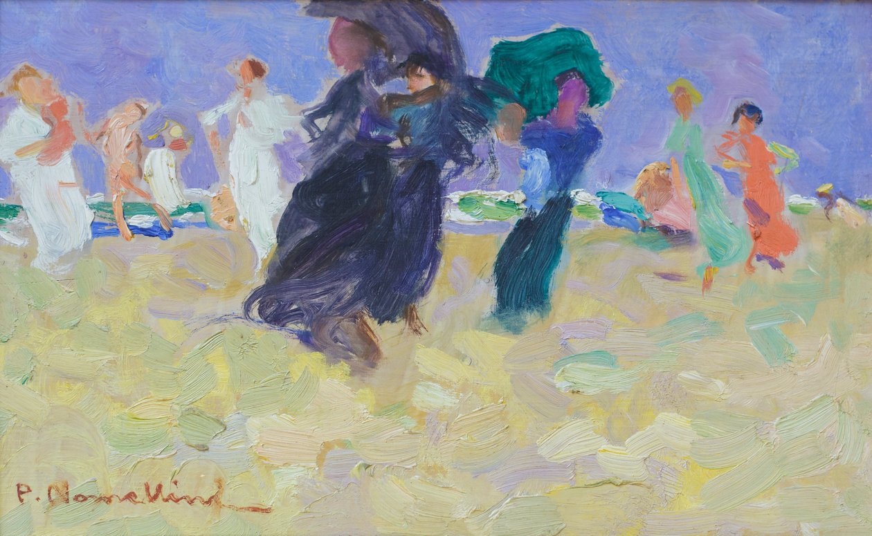 Ráno na moři, asi 1920 (olej na desce) od Plinio Nomellini