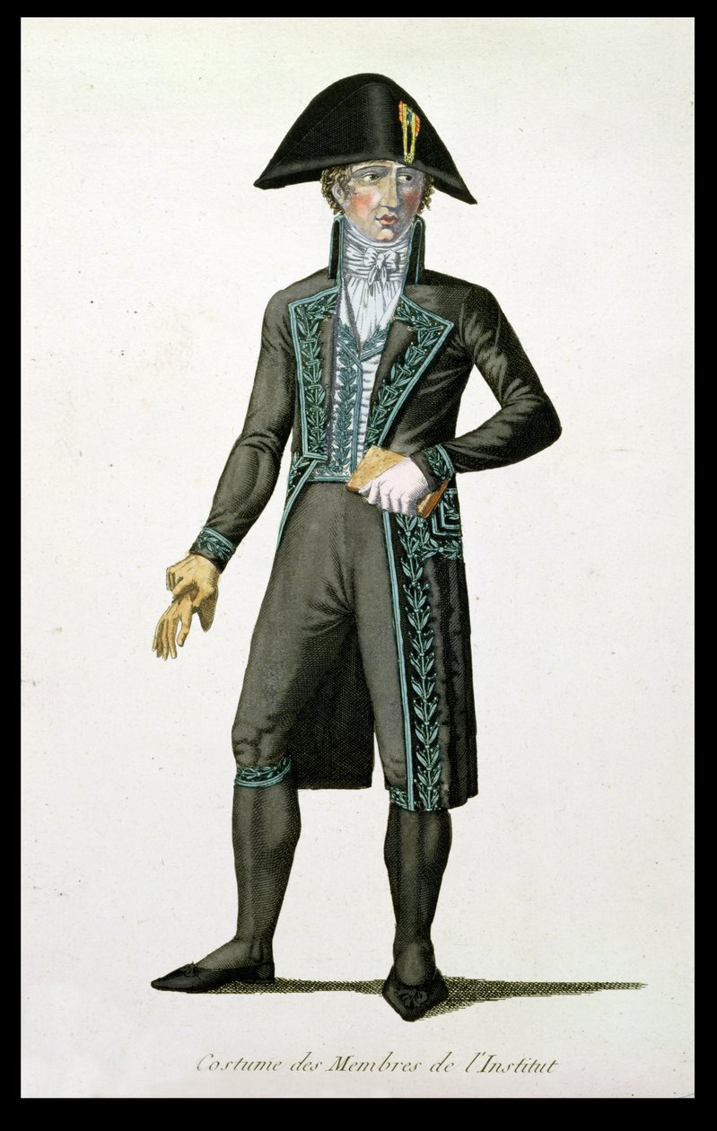 Kostým člena Francouzského institutu, vyryl Louis F. Charon, asi 1802-10 od Poisson