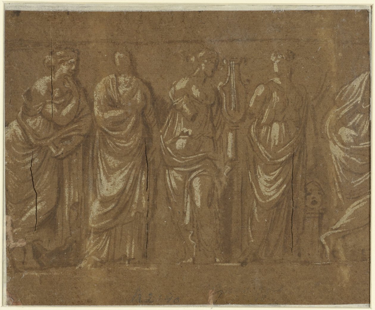 Řada múz od Polidoro da Caravaggio (possibly)