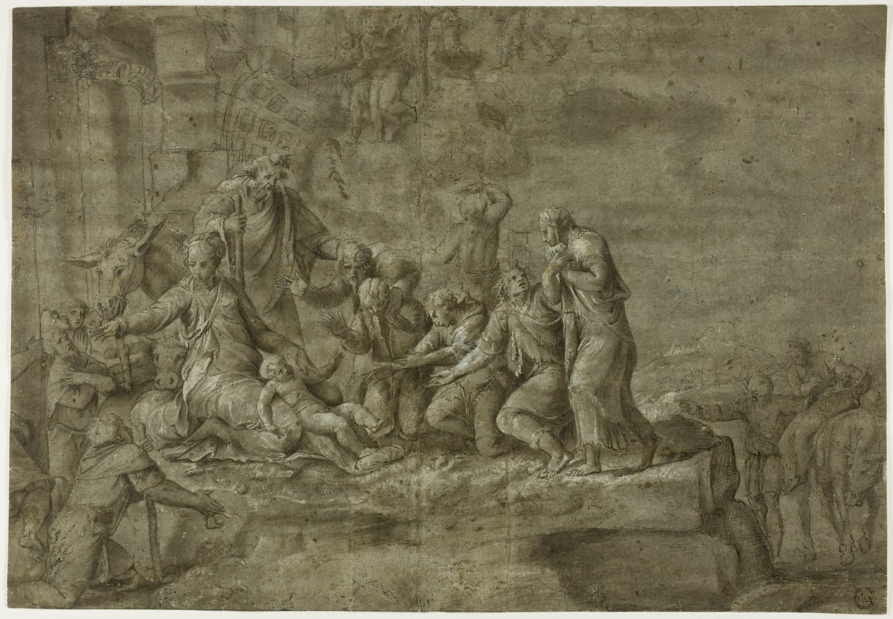Klanění pastýřů od Polidoro da Caravaggio