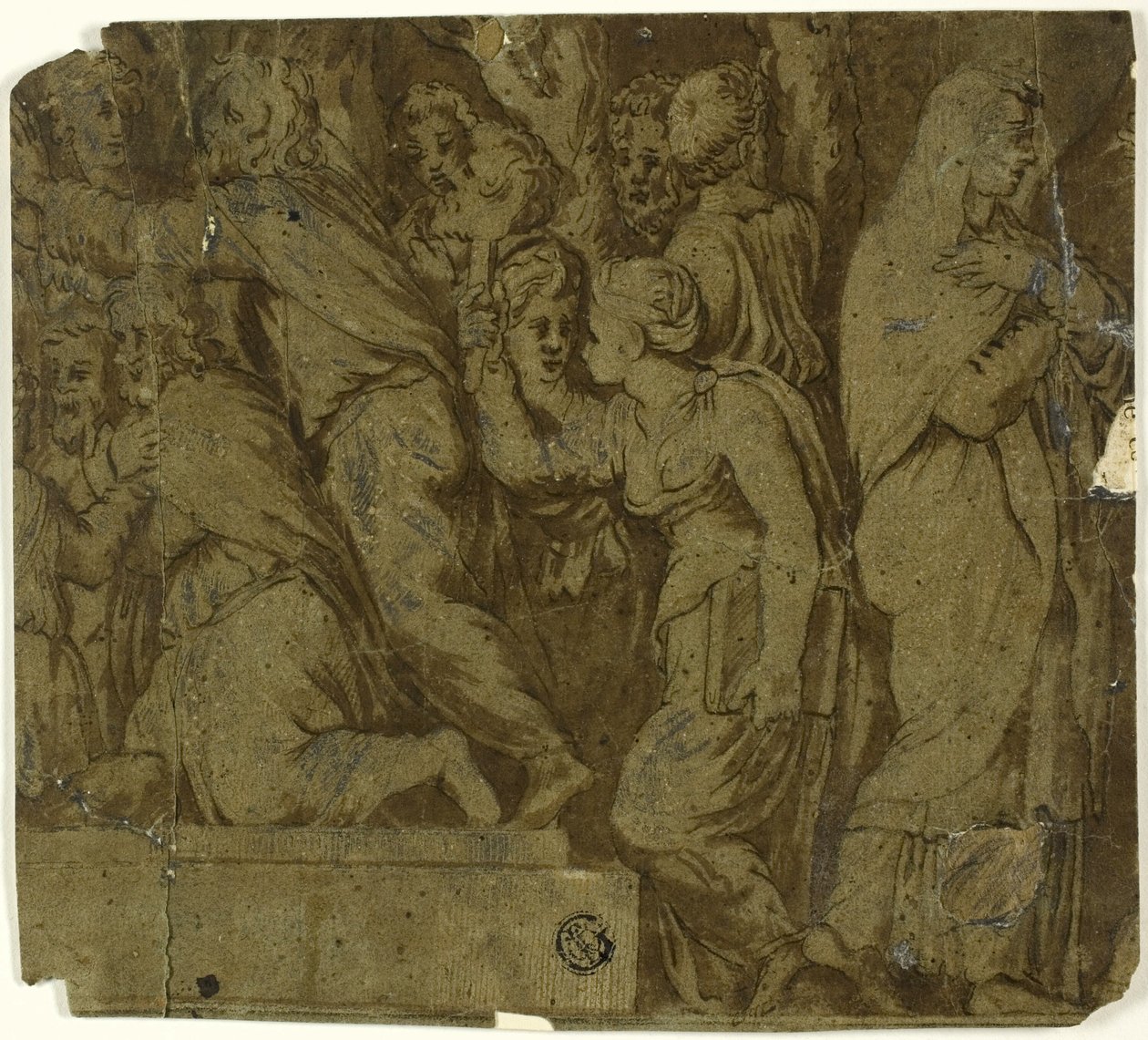 Příběh Niobe: Uctívači; Latona od Polidoro da Caravaggio