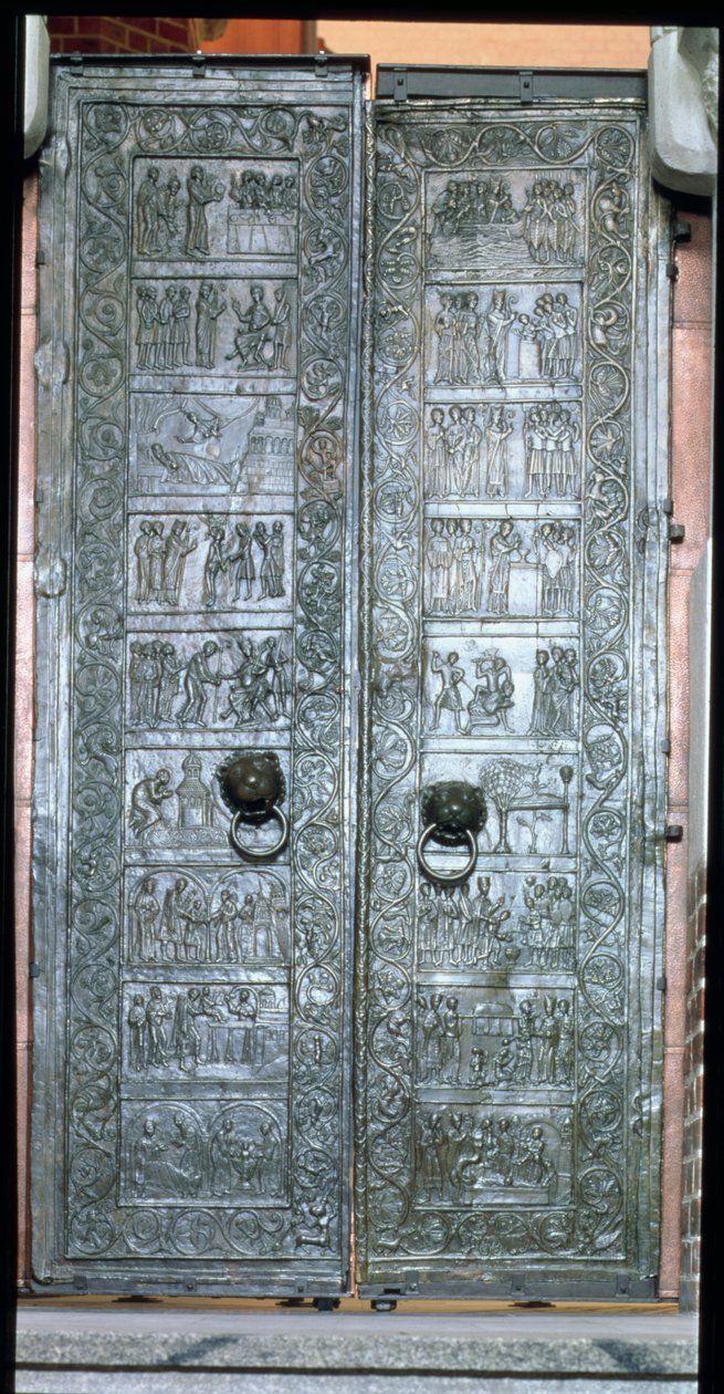 Dveře s výjevy ze života sv. Vojtěcha (939-97) (bronz) od Polish School