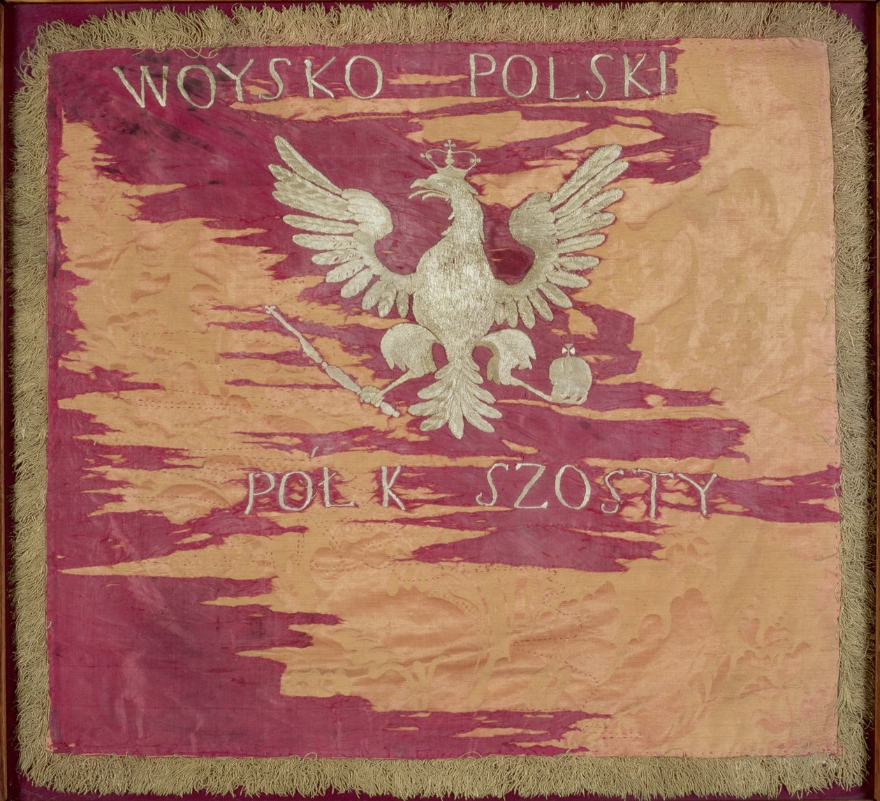 Vlajka šestého pěšího pluku varšavského vévodství, 1807 (hedvábí) od Polish School