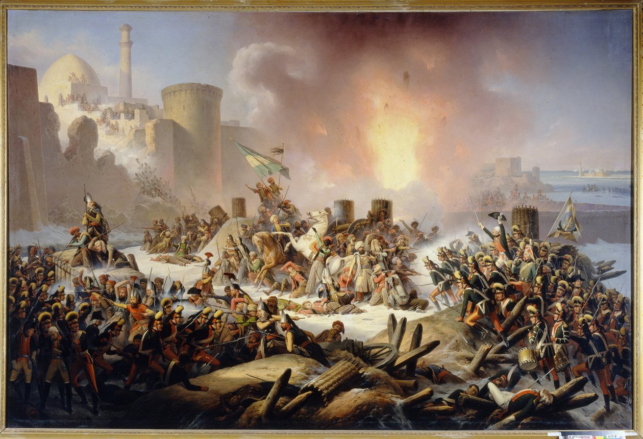 Druhé obléhání pevnosti Ochakov (nebo Otchakiv, na Ukrajině) v prosinci 1788. (Obléhání pevnosti Ochakov v prosinci 1788). Epizoda rusko-turecké (rusko-turecké) války 1787-1792, ruské síly, kterým velel princ Grigori Po od Polish School