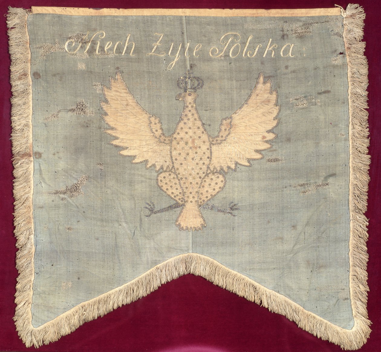 Vlajka z doby povstání Tadeusze Kosciuszka (1746-1817) v roce 1794 (vlna) od Polish School