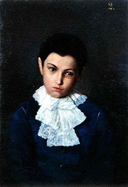 Portrét chlapce s krajkovým límcem (olej na plátně) od Polish School