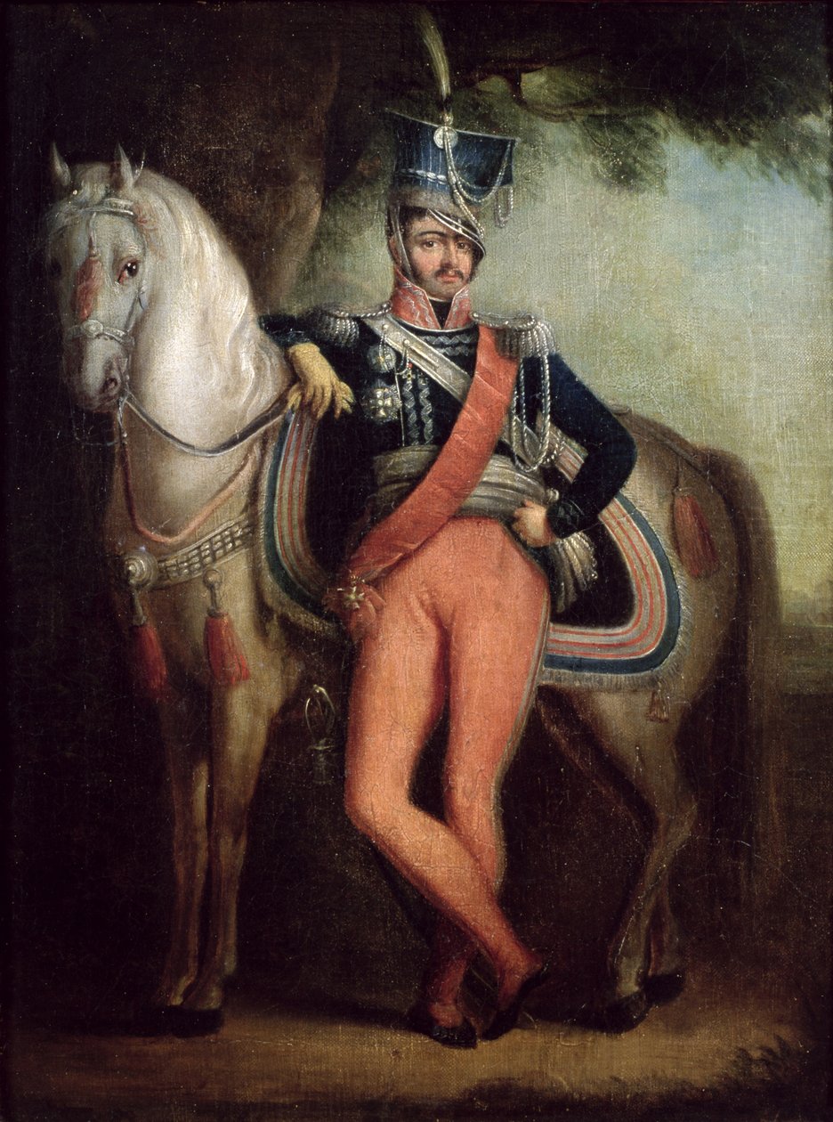 Kníže Josef Anton Poniatowski (1763-1813) na svém koni, kolem 1800-13 od Polish School