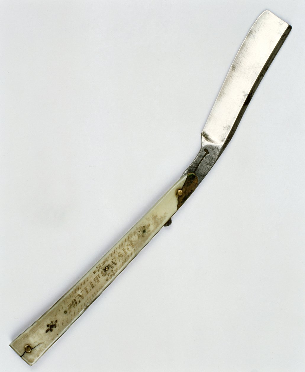 Prince Joseph Poniatowskis (1763-1813) břitva (ocel a kost) od Polish School