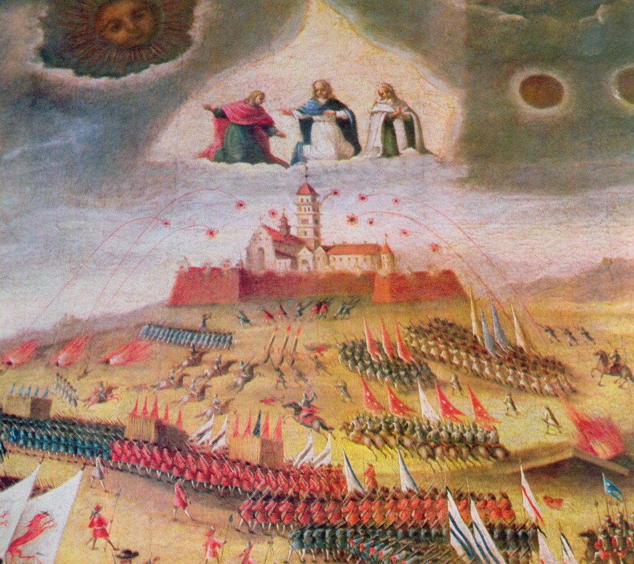 Švédské obléhání kláštera Jasna Gora v roce 1655 od Polish School