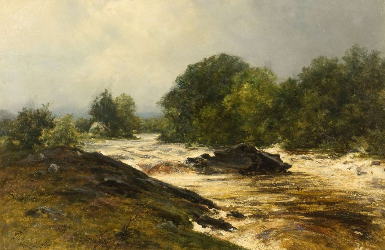 Setkání Tummel a Garry (olej na plátně) od Pollok Sinclair Nisbet