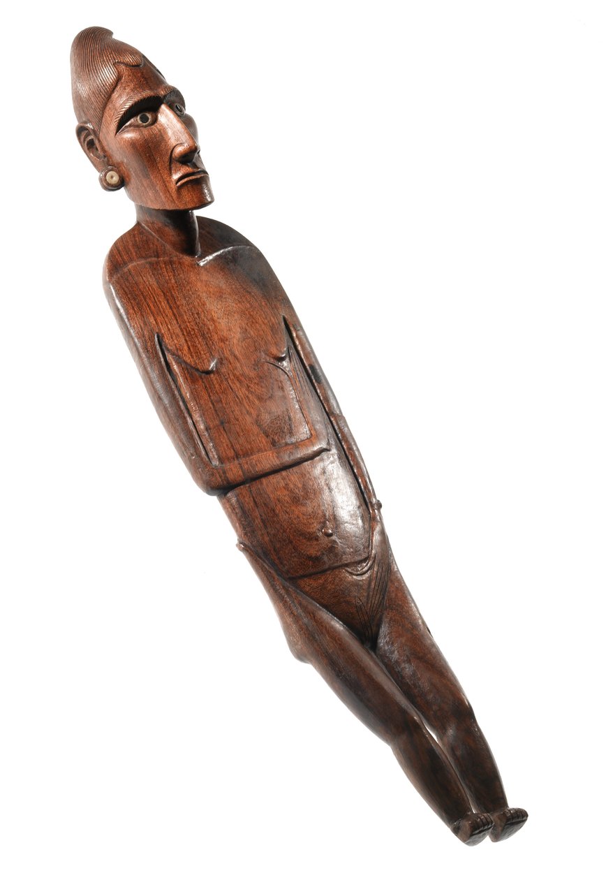 Ženská postava (moai papa) z Rapa Nui (Velikonoční ostrov) (dřevo, kost a obsidián) od Polynesian School