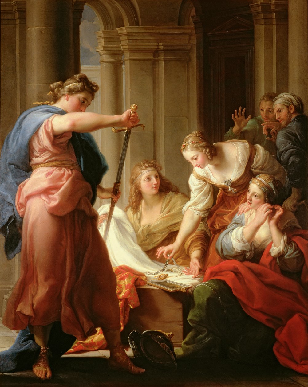 Achilles na dvoře krále Lycomedes s jeho dcerami, 1746 od Pompeo Girolamo Batoni