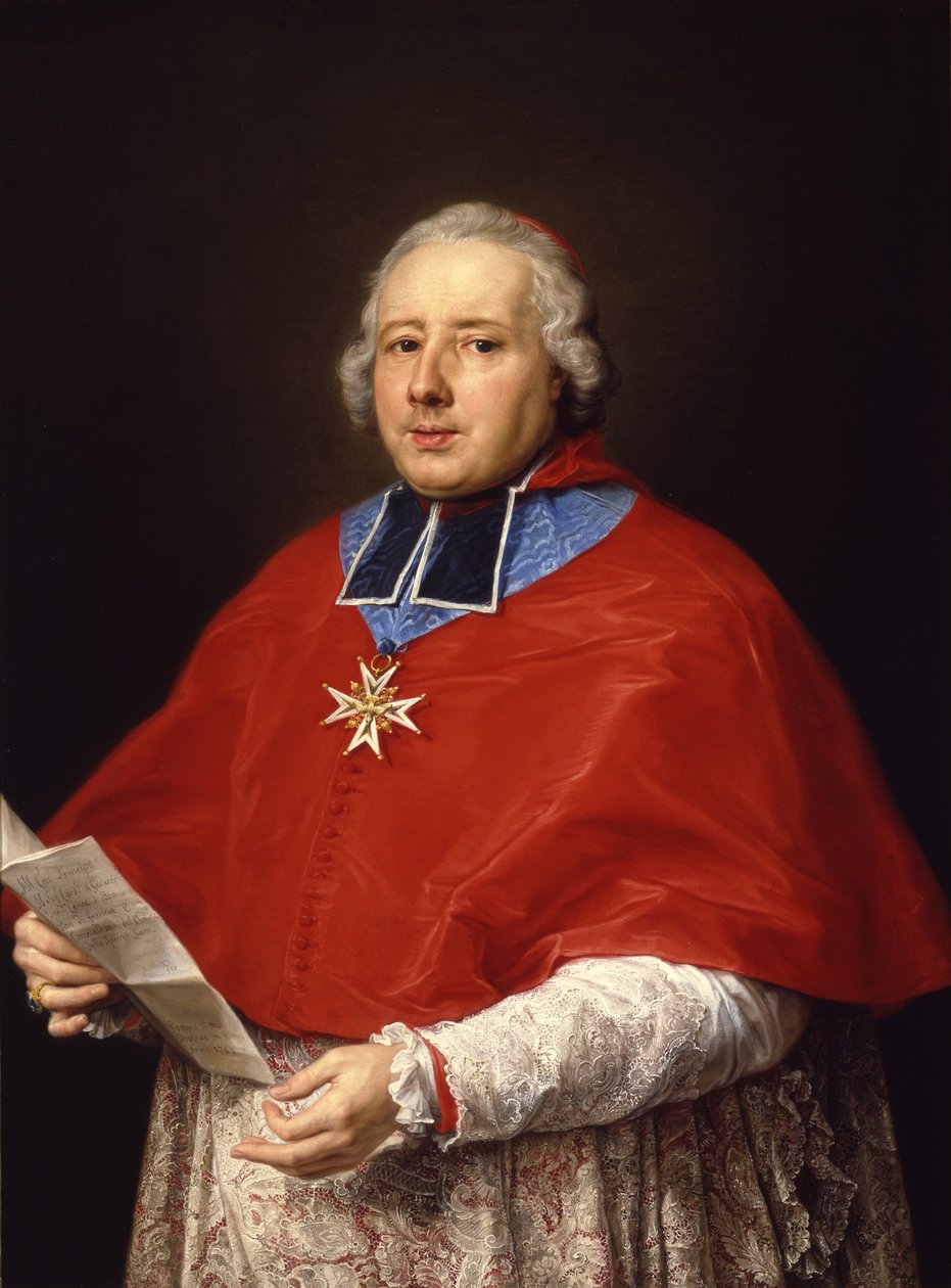 Etienne-René, kardinál Potier de Gesvres, 1758 od Pompeo Girolamo Batoni