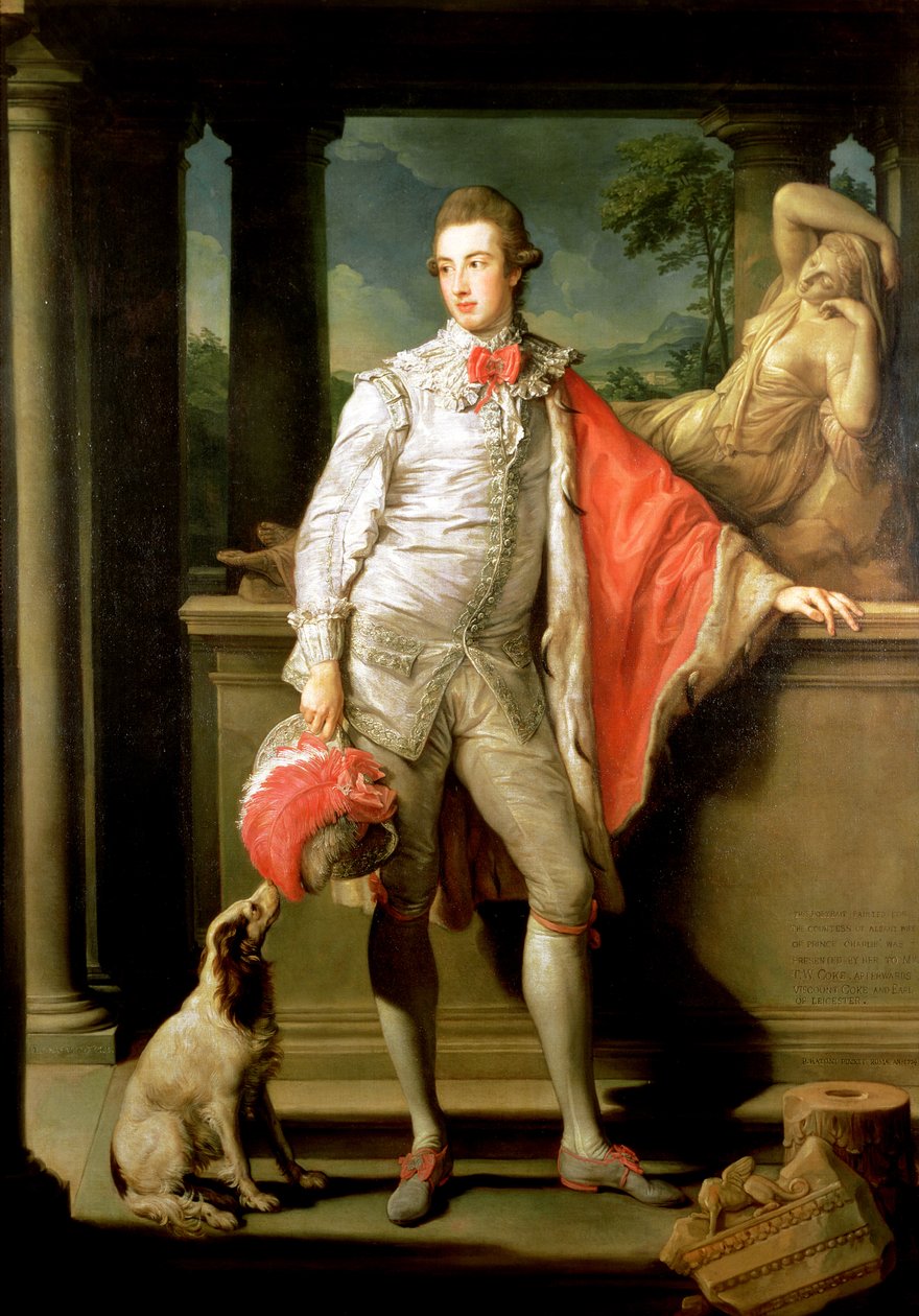 Thomas William Coke, (1752-1842), později 1. hrabě z Leicesteru (druhé generace) 1774 (1. hrabě první generace viz 147993) od Pompeo Girolamo Batoni