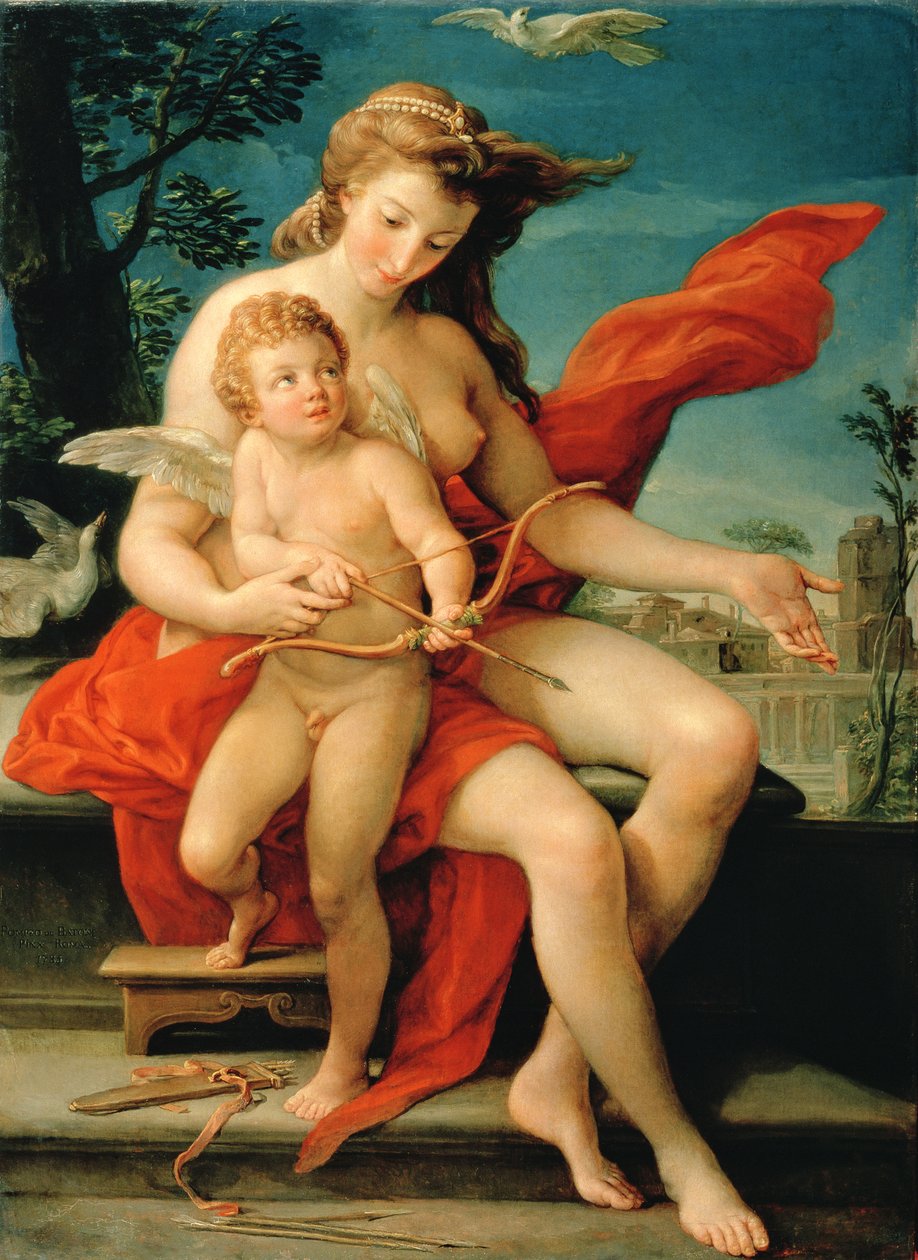 Venuše a Amor, 1785 od Pompeo Girolamo Batoni