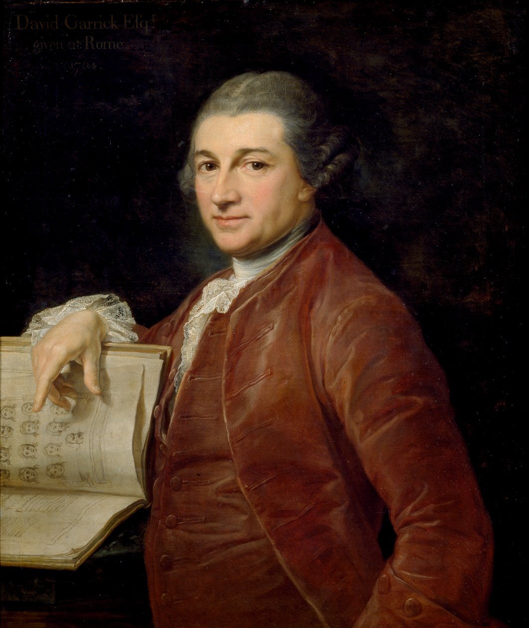David Garrick, 1764 od Pompeo Batoni