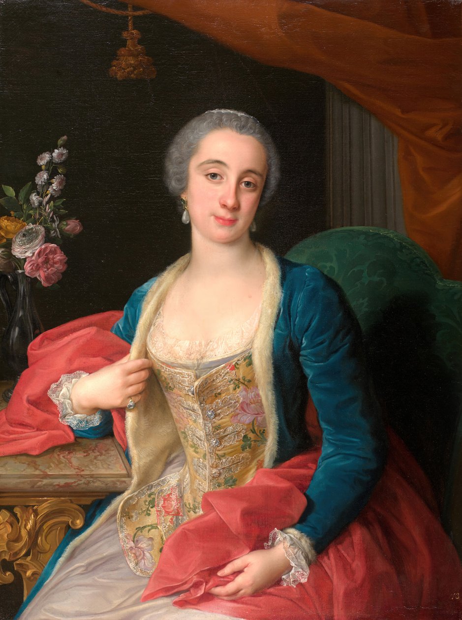 Portrét vévodkyně Sforzy Cesarini † 1765, 1768. od Pompeo Batoni