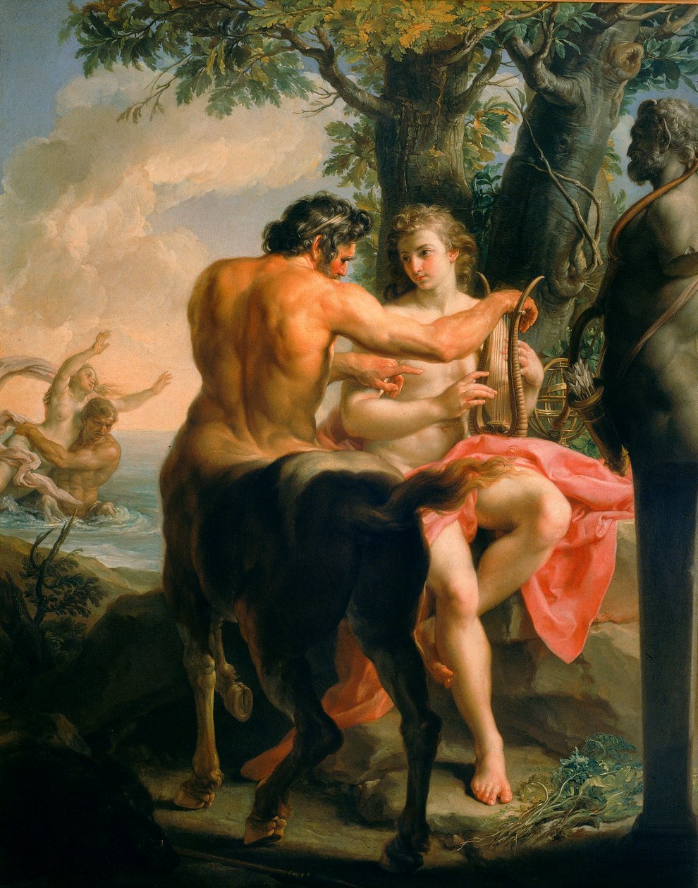 Achilles a kentaur Chiron od Pompeo Girolamo Batoni