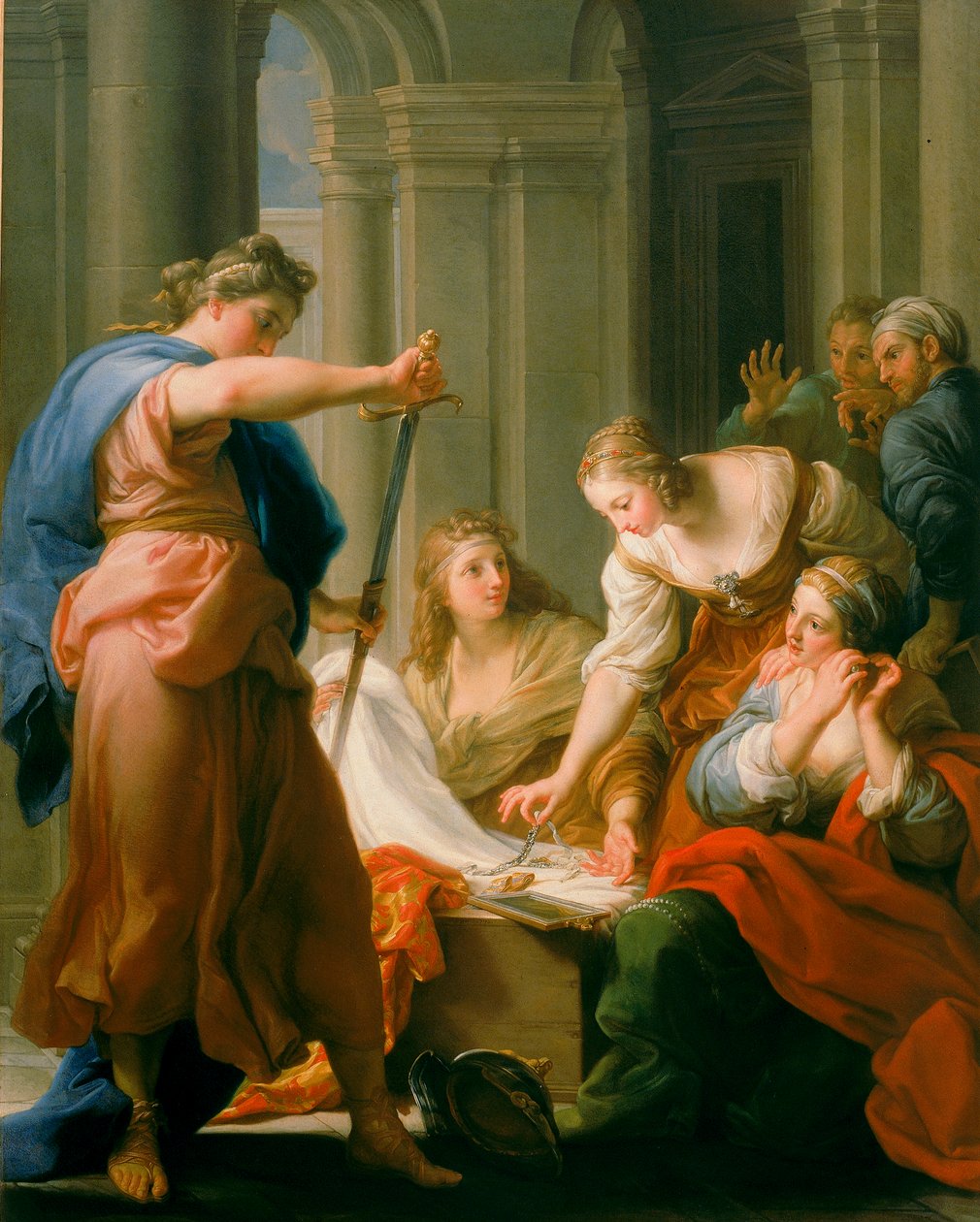 Achilles na dvoře Lycomedes od Pompeo Girolamo Batoni