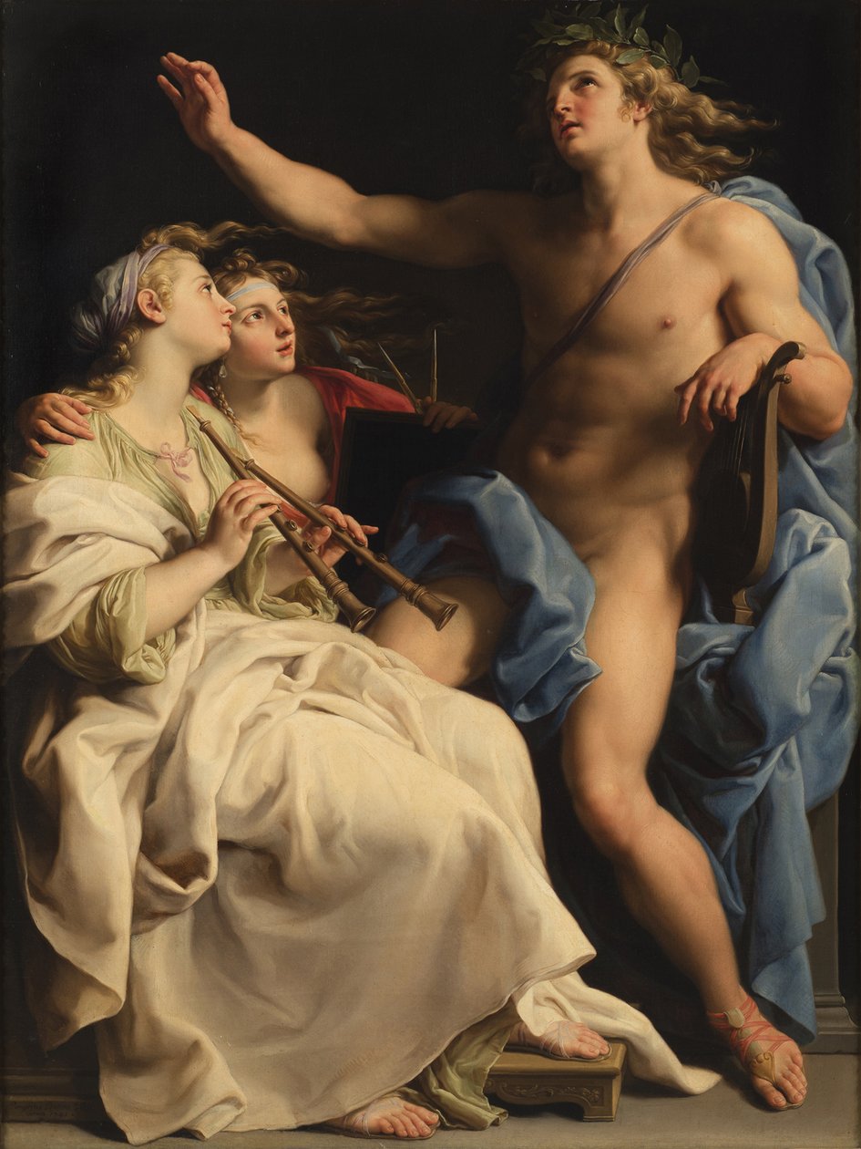 Apollo, hudba a geometrie, 1741. od Pompeo Girolamo Batoni