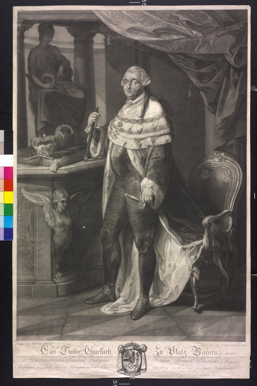 Karel Theodor kurfiřt bavorského paláce od Pompeo Girolamo Batoni
