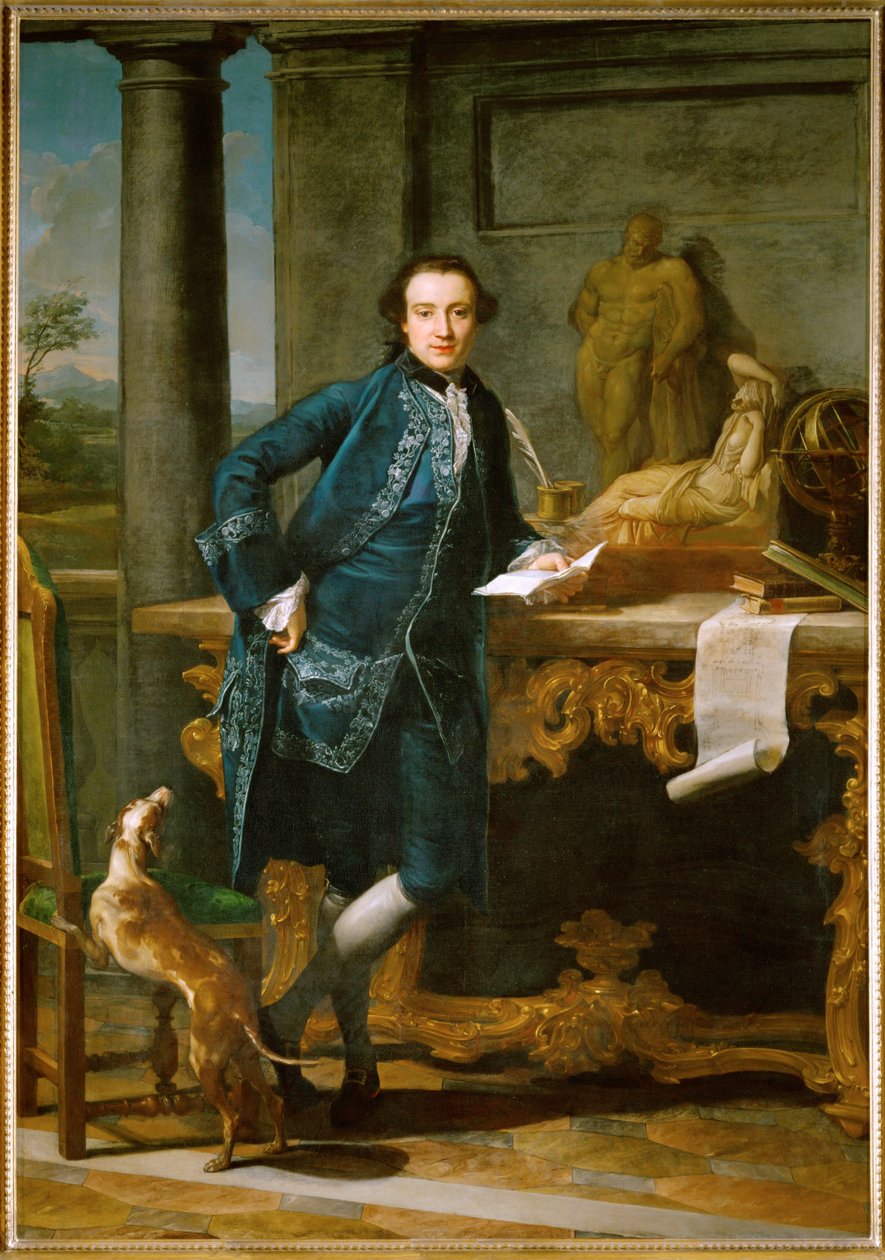 Charles John Crowle, gentleman, který přijel do Itálie na svou "Grand Tour"... od Pompeo Girolamo Batoni