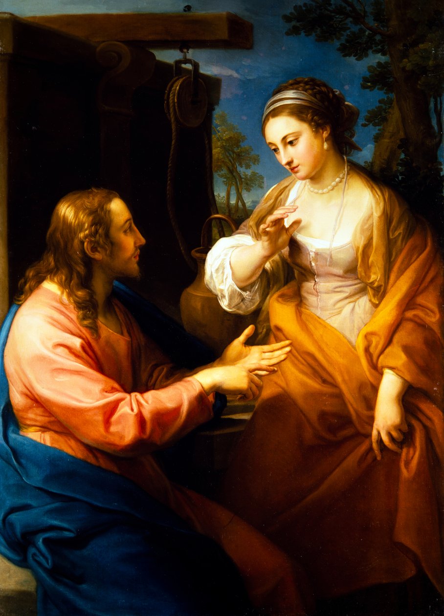 Kristus a samařská žena od Pompeo Girolamo Batoni
