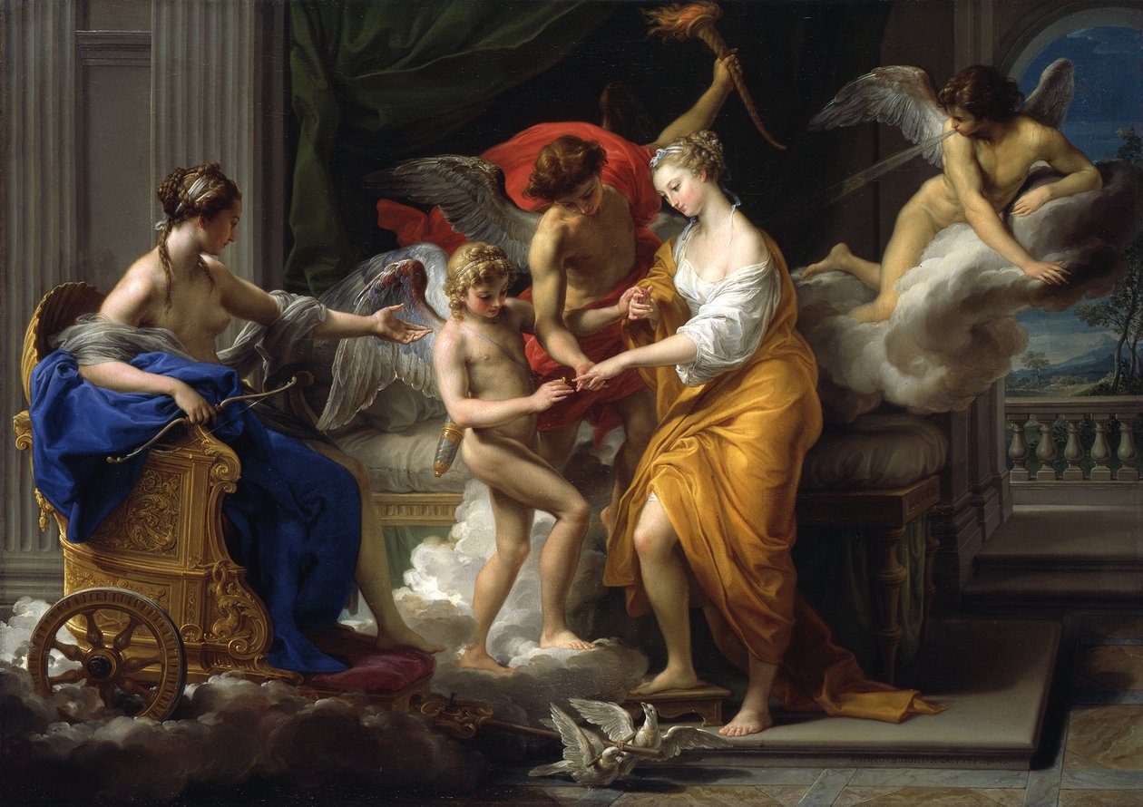 Sňatek Amora a Psyché od Pompeo Girolamo Batoni